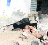  The site of the blast in Safidon, Jind.
