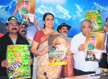 The poster of the third Great Himalayan Bird Count being released at a function in Dehradun on Saturday