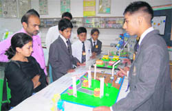 An exhibition put up by students of Aryan School in Dehradun on Saturday.