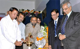 Punjab technical education minister Swarna Ram (left) inaugurating a national seminar in Moga on Saturday.