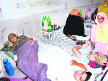 The overcrowded gynaecology ward at the PGIMS, Rohtak. 