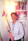 Tanvir Akhtar at a stall during the CII fair in Chandigarh