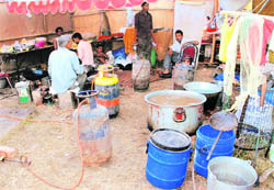Food stall owners use LPG cylinders at Chandigarh Crafts Mela in Kalagram, which is against the fire safety norms.