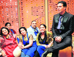 Kandla Nijhowne (centre) with the Master Chef team