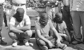 The accused in police custody in Ambala Cantonment on Wednesday.