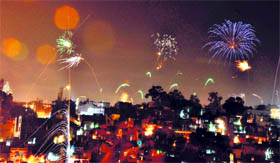 A view of Divali night in Jammu.