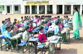 A class in progress at a government primary school in Kurukshetra