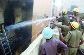 A fire broke out in a toy factory in the Madawali area of east Delhi