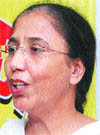 DLSA secretary Gurmeet Kaur speaks at a function in Jalandhar. 