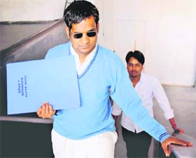Billo, a visually impaired student of MA (I), history department