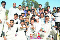 The SGRR Public School Basant Vihar team that won the SGRR Sahodya Complex Inter-School Cricket Tournament in Dehradun on Friday