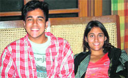 Aman with his sister, Synead