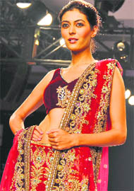 Femina Miss India Earth 2009 Shriya Kishore walks the ramp during the Punjab International Fashion Week in Ludhiana.