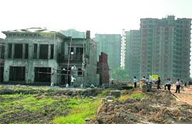 Construction in full swing at the Shiwalik Avenue project in Kharar