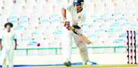 Punjabs Ravi Inder Singh bats during their Ranji Trophy match against Karnataka in Mohali