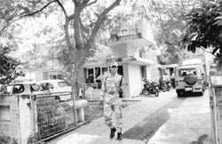A view of the Narcotics Control Bureau office being run from a house at Sector 2 in Chandigarh.