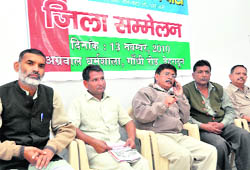 A convention of the Uttarakhand Parivartan Party under way in Dehradun on Saturday
