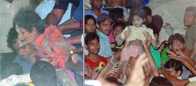 Local residents rescue victims in Lalita Park area of Laxmi Nagar