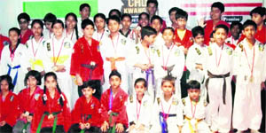 Winners of the 3rd Haryana State Choi Kwang Do U-10, 14 girls and boys competition at Ambala Cantonment.