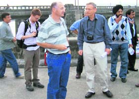 Members of the Australia-India delegation at the Ropar headwater works