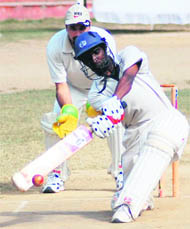 A match of the Inter-Departmental Cricket Tournament under way at Ambedkar Stadium in Dehradun on Thursday