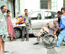 Burn patients wait to be shifted to the Coronation Hospital in Dehradun. 