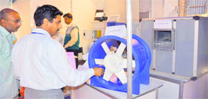 Visitors at the industrial expo in SIDCUL, Haridwar, on Thursday.