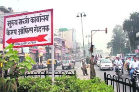 Non-operational traffic lights at Ashoka Chowk near CMs camp office in Rohtak