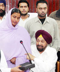 Lok Bhalai Party president B.S. Ramoowalia addresses the media in Jalandhar on Friday.