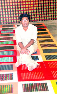 Sanjeev Kumar displays his work