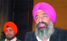 Harpal Bhatia. member of the Punjab Pradesh Congress Committee, addressing the media in Amritsar. 