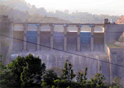 A view of the Ranjit Sagar Dam