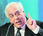 Telecom Minister Kapil Sibal in New Delhi. 