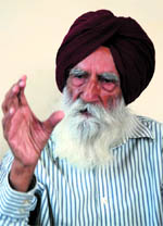 Justice Ajit Singh Bains (retd) speaking to The Tribune in Bathinda on Saturday.