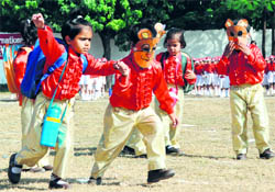 A fun race goes on at Doon International School