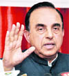Dr Subramanian Swamy in Dehradun on Saturday. 
