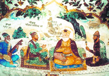  A mural panel from shivala of Hardhan at Matewal in Amritsar