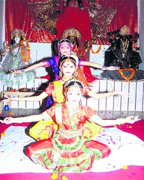 Students perform at the Madhurima Sangeet Samiti function in Haridwar
