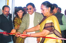 Governor Margaret Alva and Chief Minister Ramesh Pokhriyal Nishank inaugurate a buidling of the Red Cross Society in Dehradun