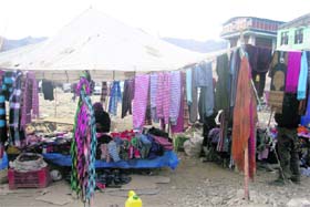 Flood-hit people have resumed their business at New Bus Stand in Leh