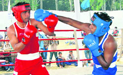 A bout in the 56th National School Boxing Championship held in Dehradun