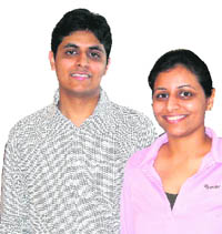 Nitish Malik with sister Sonia