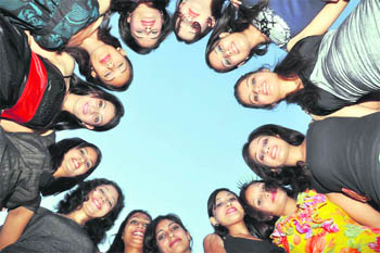 Participants at the Miss Beautiful Smile contest in Dehradun
