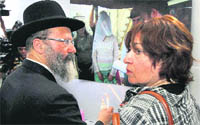 Rabbi Gavriel and Rivka Holtzberg in Mumbai. Their son was killed in the attack.