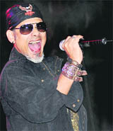 Singer Suraj Jagan performs at the Chandigarh Carnival at Leisure Valley, Sector 10, on Friday.