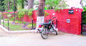 Encroachment outside the residence of MC Joint Commissioner MS Jaggi.