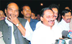 Kiran Reddy after meeting Sonia Gandhi.