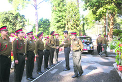 Lieut-Gen SP Tanwar meets senior Army officials during his visit to Dehradun