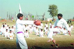 Students of Innocent Hearts School show karate skills in Jalandhar
