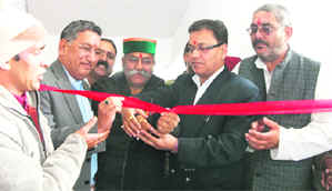 MLA Jot Singh Gunsola inaugurates the new block of St Marys Hospital in Mussoorie on Wednesday.